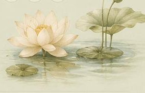 Flores de lótus em aquarela